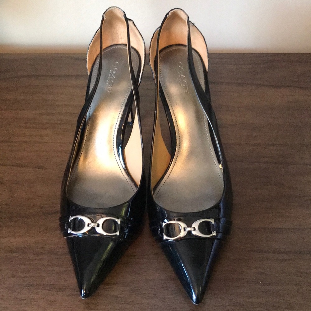 Coach Patent Leather Black Heels